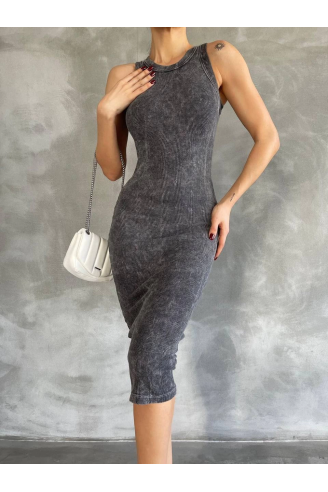 Halter yaka elbise aşit yıkamalı