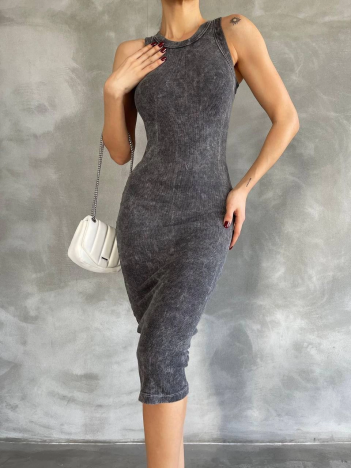 Halter yaka elbise aşit yıkamalı