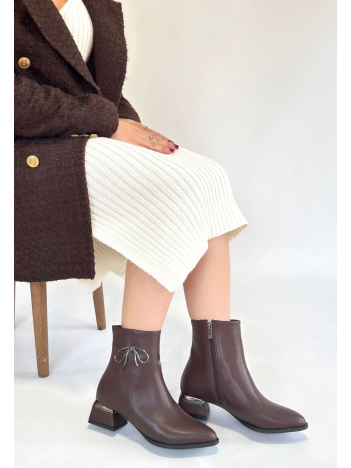 Harly Kahverengi Cilt Topuklu Bot