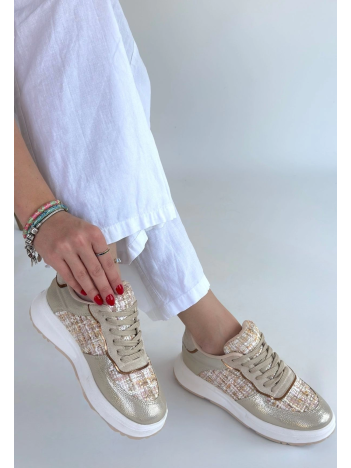 Hawer Bej Cilt Bağcıklı Spor Ayakkabı Hawer Bej Cilt Bağcıklı Spor Ayakkabı