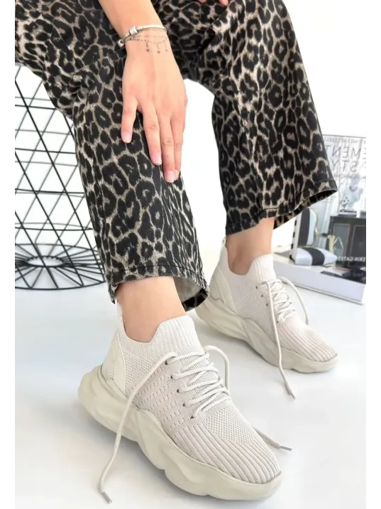 Henta Bej Triko Bağcıklı Spor Ayakkabı