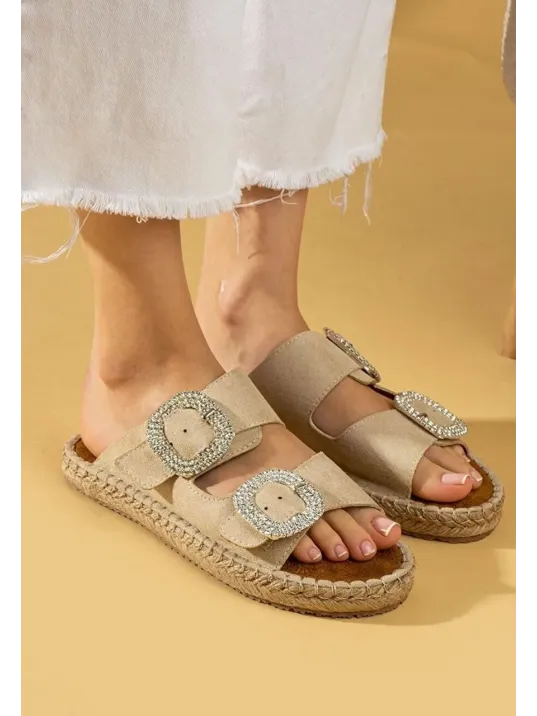 Hertas Bej Nubuk Tokalı Terlik