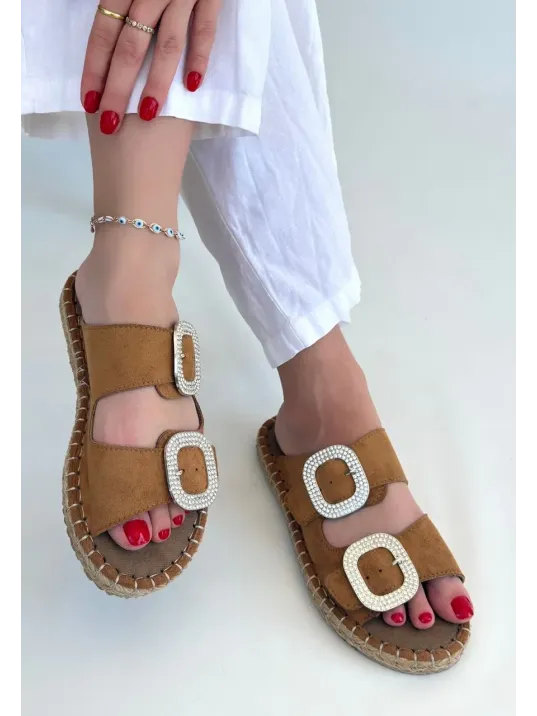 Hertas Vizon Nubuk Tokalı Terlik