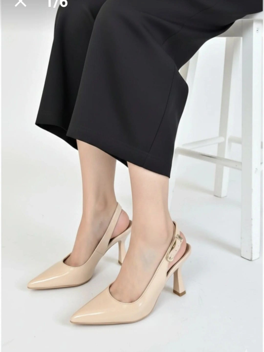 Hies Bej Rugan Topuklu Ayakkabı