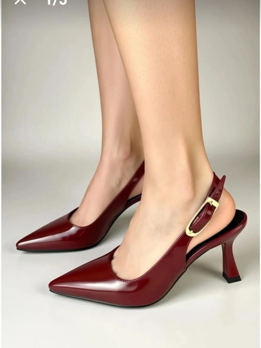 Hies Bordo Rugan Topuklu Ayakkabı Hies Bordo Rugan Topuklu Ayakkabı