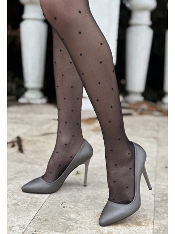 Hillar Platin Saten Stiletto Ayakkabı Hillar Platin Saten Stiletto Ayakkabı