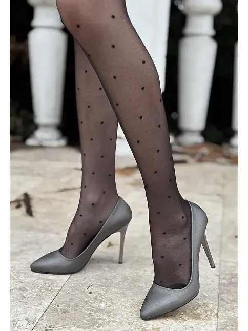 Hillar Platin Saten Stiletto Ayakkabı