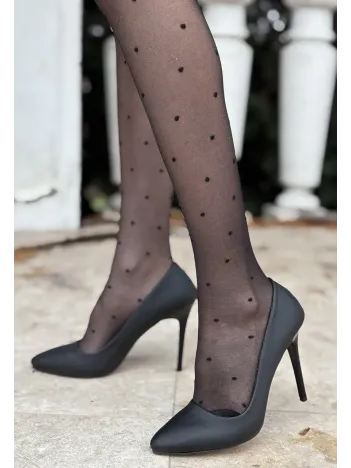 Hillar Siyah Saten Stiletto Ayakkabı Hillar Siyah Saten Stiletto Ayakkabı