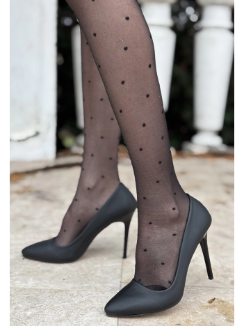 Hillar Siyah Saten Stiletto Ayakkabı Hillar Siyah Saten Stiletto Ayakkabı