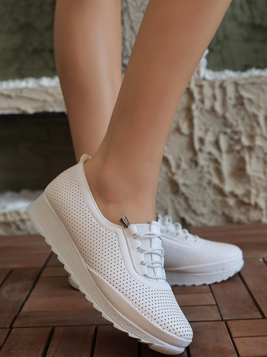 Hooset Bej Cilt Babet Ayakkabı Hooset Bej Cilt Babet Ayakkabı