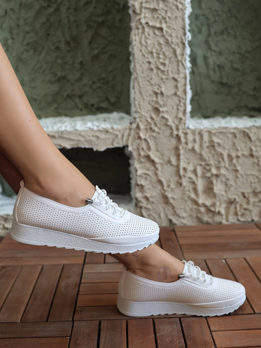 Hooset Bej Cilt Babet Ayakkabı Hooset Bej Cilt Babet Ayakkabı