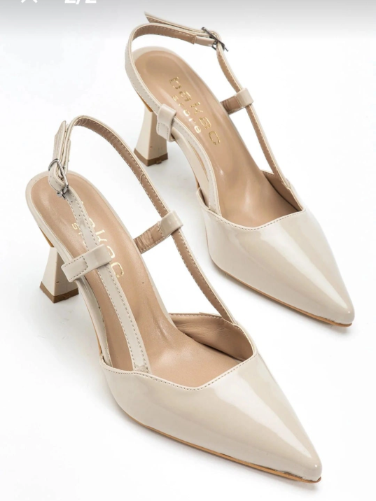 Hoost Bej Rugan Topuklu Ayakkabı Hoost Bej Rugan Topuklu Ayakkabı