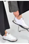 Huer Beyaz Nubuk Bağcıklı Spor Ayakkabı