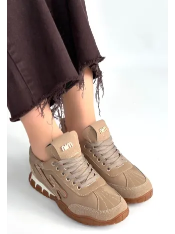 Huer Vizon Nubuk Bağcıklı Spor Ayakkabı