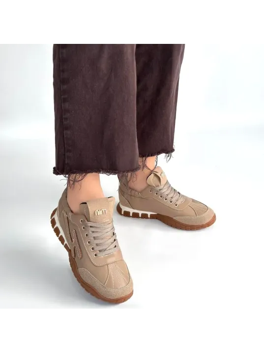 Huer Vizon Nubuk Bağcıklı Spor Ayakkabı