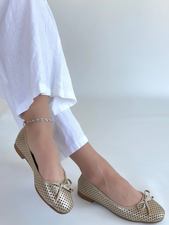 Icar Bej Cilt Babet Ayakkabı Icar Bej Cilt Babet Ayakkabı