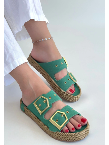 İces Yeşil Nubuk Terlik İces Yeşil Nubuk Terlik