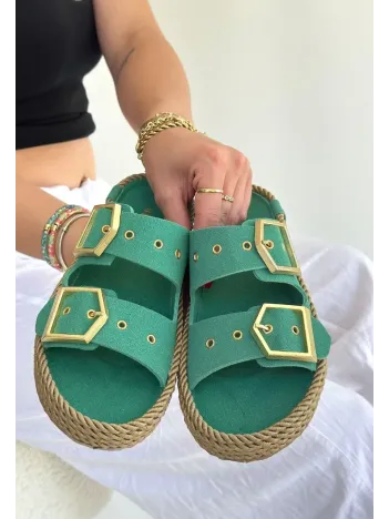 İces Yeşil Nubuk Terlik İces Yeşil Nubuk Terlik