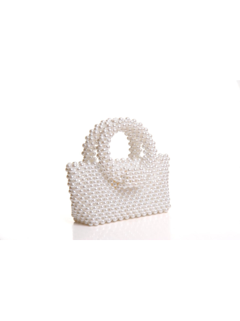 İncili El Yapımı Yuvarlak Kol El Çantası