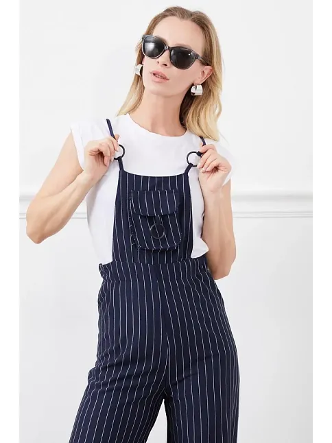 İp Askılı Beli Lastikli Tulum