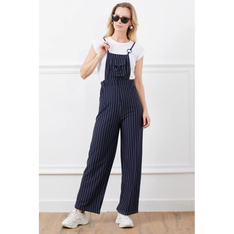 İp askılı beli lastikli tulum İp askılı beli lastikli tulum