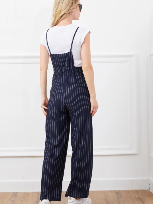 İp askılı beli lastikli tulum İp askılı beli lastikli tulum