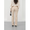 İspanyol Yırtmaçlı Paça Deri Pantolon Bej Hn İspanyol Yırtmaçlı Paça Deri Pantolon Bej Hn