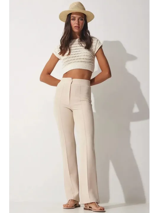 İthal Krep Kumaş Palazzo Pantolon İthal Krep Kumaş Palazzo Pantolon