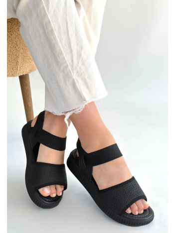 Jake Siyah Hasır Cilt Sandalet Jake Siyah Hasır Cilt Sandalet