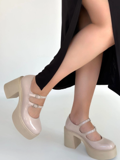 Jarlo Bej Rugan Dolgu Topuk Ayakkabı