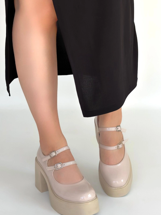 Jarlo Bej Rugan Dolgu Topuk Ayakkabı