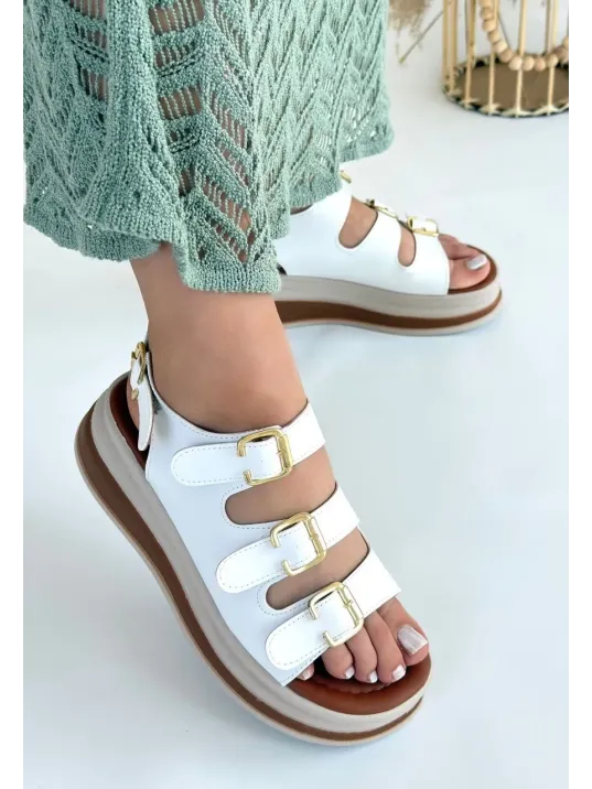 Jatay Beyaz Cilt Sandalet Jatay Beyaz Cilt Sandalet