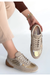Jawen Bej Nubuk Gold Detaylı Spor Ayakkabı