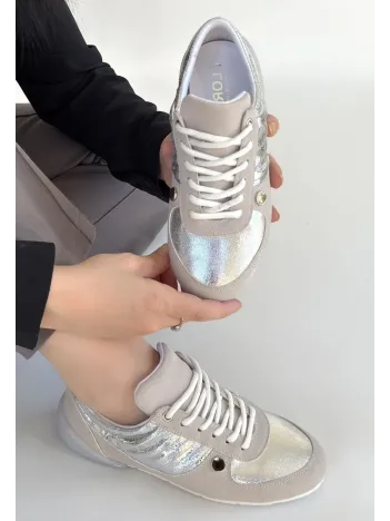 Jawen Gri Nubuk Gümüş Detaylı Spor Ayakkabı Jawen Gri Nubuk Gümüş Detaylı Spor Ayakkabı