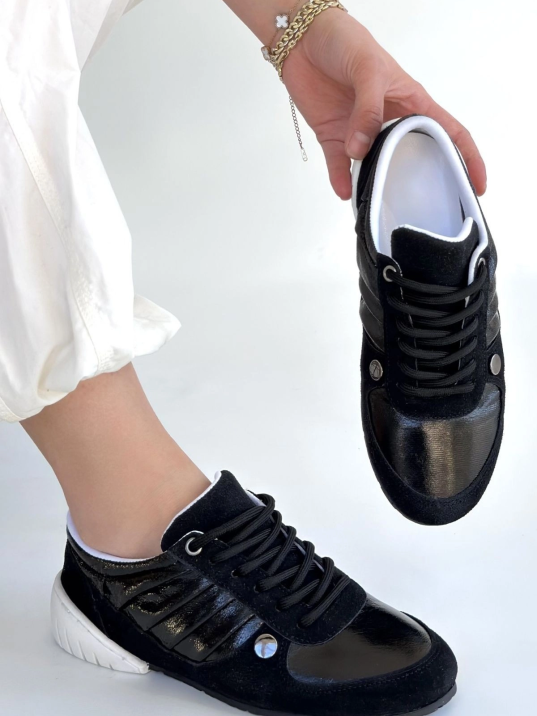 Jawen Siyah Nubuk Spor Ayakkabı