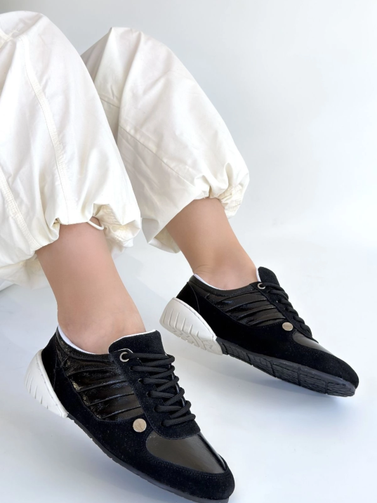 Jawen Siyah Nubuk Spor Ayakkabı