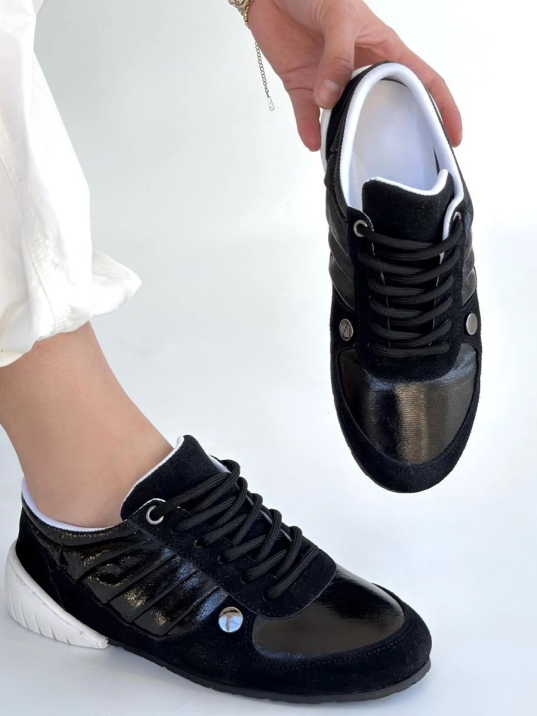 Jawen Siyah Nubuk Spor Ayakkabı