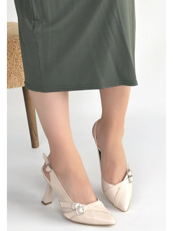 Jedda Bej Cilt Topuklu Ayakkabı Jedda Bej Cilt Topuklu Ayakkabı