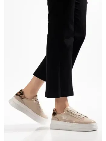 Jetan Bej Rugan Bağcıklı Spor Ayakkabı