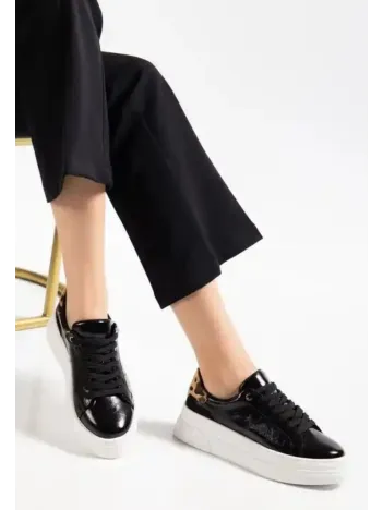 Jetan Siyah Rugan Bağcıklı Spor Ayakkabı