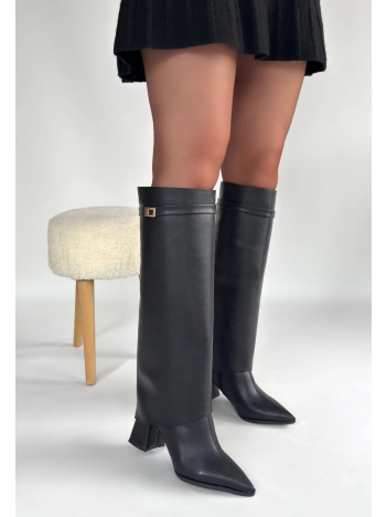 Jike Siyah Cilt Tak Çıkar Çizme Jike Siyah Cilt Tak Çıkar Çizme