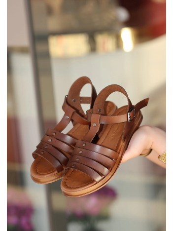 Jikto Taba Deri Sandalet Jikto Taba Deri Sandalet