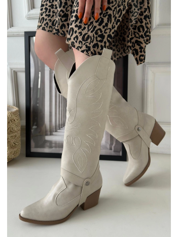 Jilla Bej Cilt Tak Çıkar Topuklu Bot Ve Çizme Jilla Bej Cilt Tak Çıkar Topuklu Bot Ve Çizme