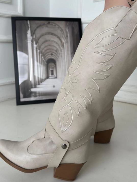 Jilla Bej Cilt Tak Çıkar Topuklu Bot Ve Çizme Jilla Bej Cilt Tak Çıkar Topuklu Bot Ve Çizme