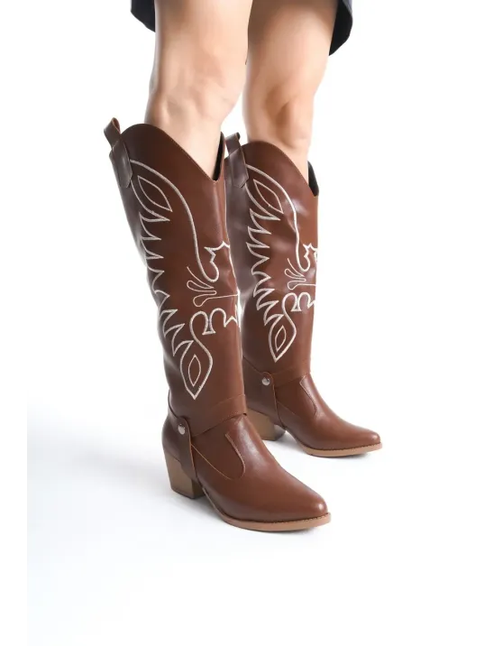 Jilla Taba Cilt Tak Çıkar Topuklu Bot Ve Çizme Jilla Taba Cilt Tak Çıkar Topuklu Bot Ve Çizme