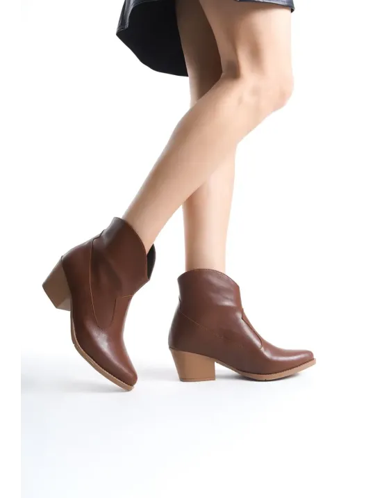 Jilla Taba Cilt Tak Çıkar Topuklu Bot Ve Çizme Jilla Taba Cilt Tak Çıkar Topuklu Bot Ve Çizme