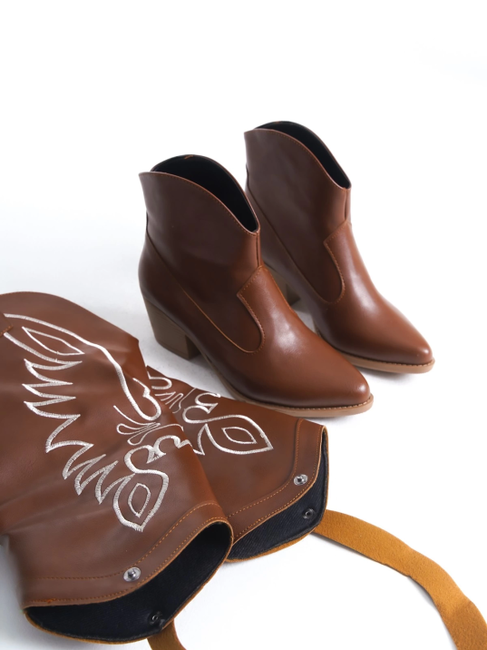 Jilla Taba Cilt Tak Çıkar Topuklu Bot Ve Çizme Jilla Taba Cilt Tak Çıkar Topuklu Bot Ve Çizme