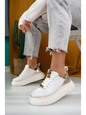 Jista Beyaz Cilt Bağcıklı Spor Ayakkabı Jista Beyaz Cilt Bağcıklı Spor Ayakkabı