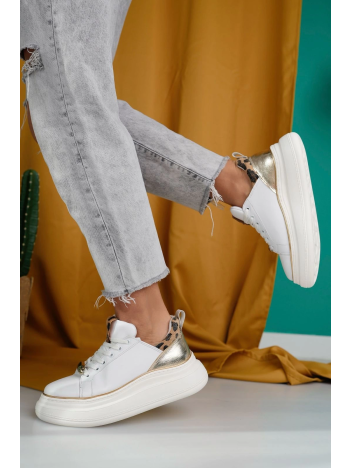 Jista Beyaz Cilt Bağcıklı Spor Ayakkabı Jista Beyaz Cilt Bağcıklı Spor Ayakkabı