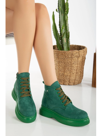 Jiwa Yeşil Süet Bağcıklı Bot Jiwa Yeşil Süet Bağcıklı Bot